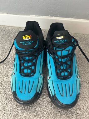 Nike Blue and Black Air Max Plus Sneakers